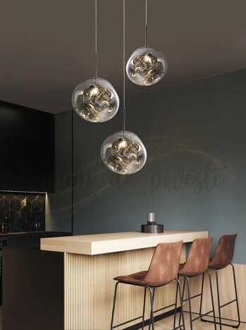 Pendul Glass Silver 360, 1 surse de iluminare