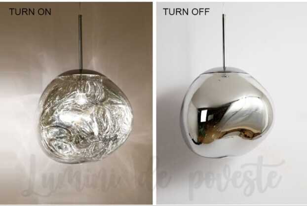 Pendul Glass Silver 360, 1 surse de iluminare